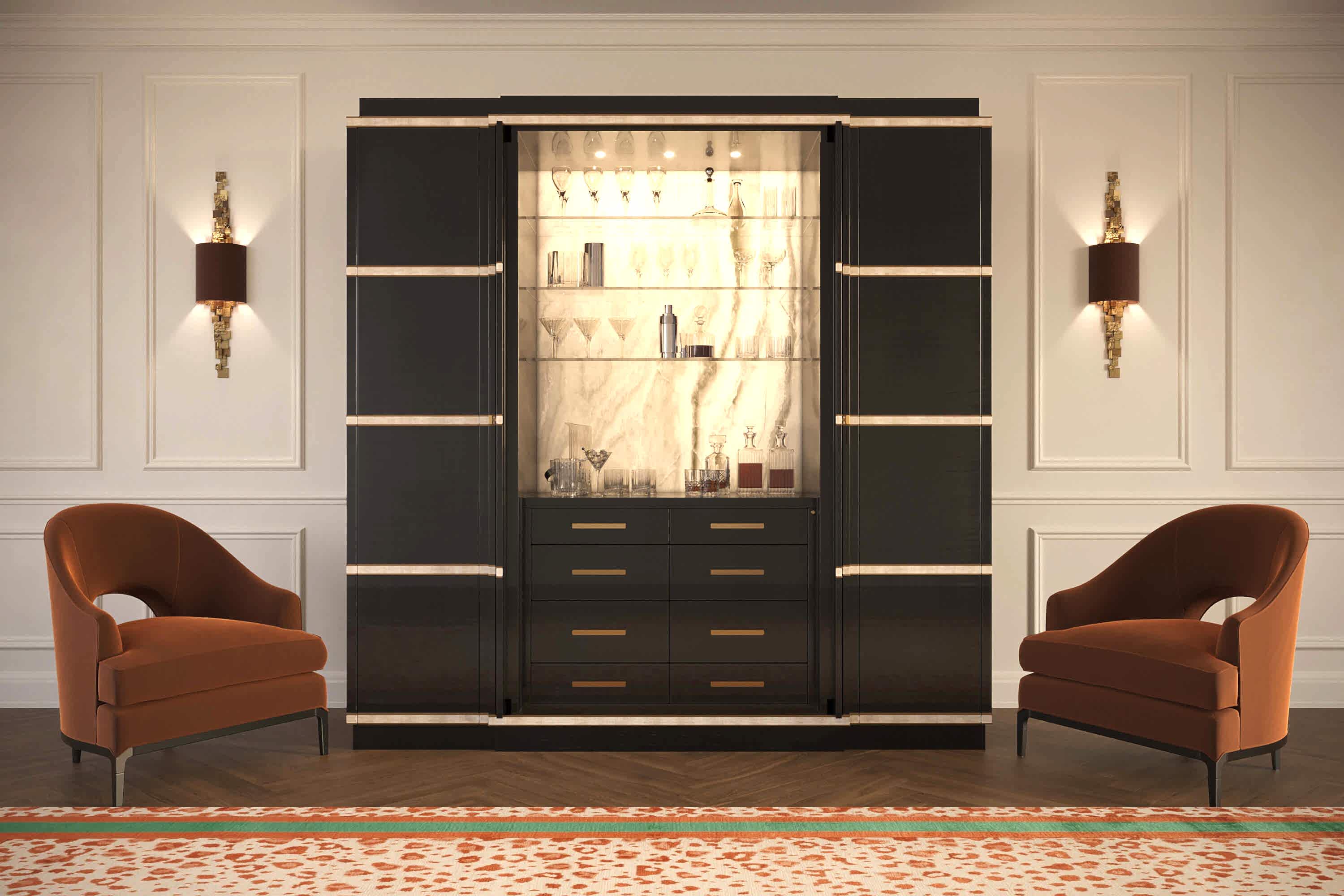 CollinsCocktailCabinetCellar_SycamoreBlack_SycamorePearl_FrontViewOpen_DAVIDSONLondon_LR