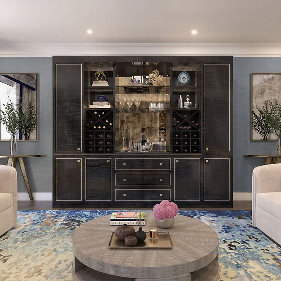 The Vesper Home Bar Drawing Room