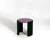 The Wanderlust Lounge table by Davidson London. Finished with a purple Provence top and a green Wales base