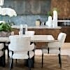 The Rivington Dining Table in Sycamore Silk and Sycamore Black by Davidson London. Interior Design by Nikki Bisiker Interiors