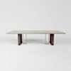 The Williamsburg Dining Table by Davidson London in two tone Dove Grey Eucalyptus and Stone Grey Lati with Brushed Brass