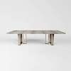 The Williamsburg Dining Table by Davidson London in Sycamore Pearl and Brushed Brass