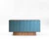 Palisades_Sideboard_ThreeDoor_BlueBirdsEyeMaple_AntiquedBrass_DAVIDSONLondon