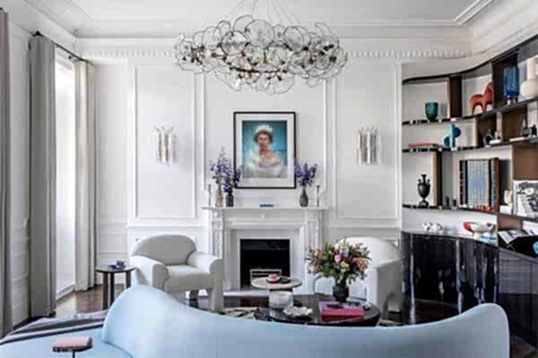 Luxury living room furniture with a handcrafted centre table.