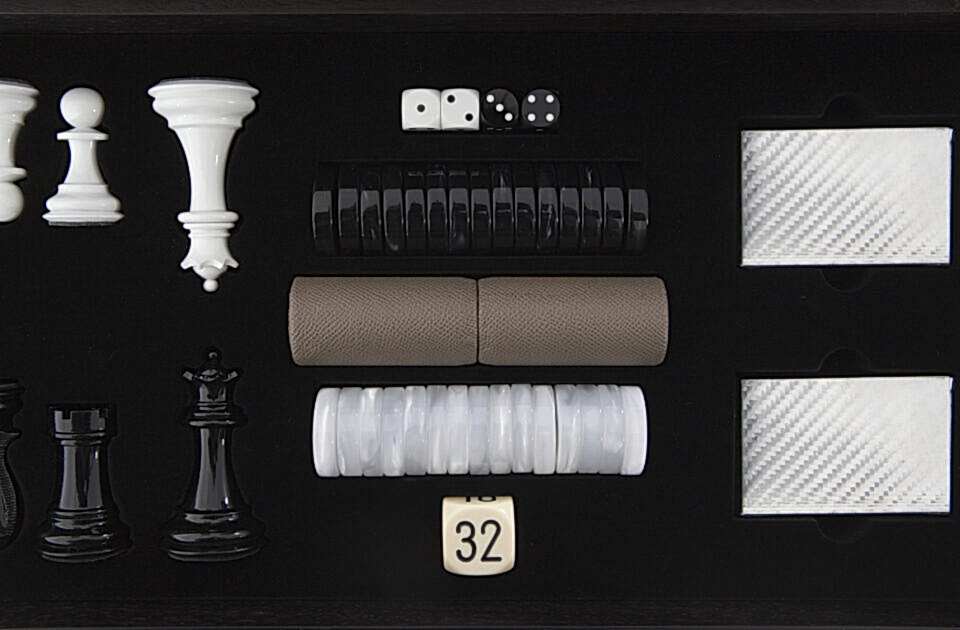 Games Table - Dark tinted walnut & gilding 10